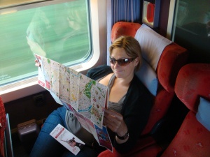 Me on train to Paris from Amsterdam